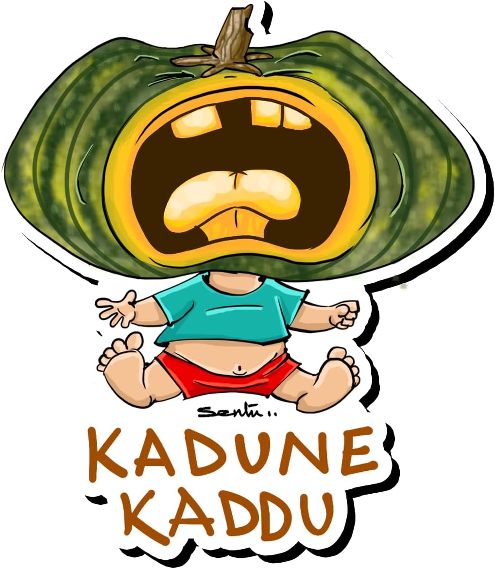 Sentoor Kartoon Cute Funny Kadune Kaddu Pumpkin Wooden Vegetable Fridge Magnets for Gift for Kids Veggie Home, Kitchen and Office Decoration Stylish Veggies Refrigerator Magnet Multicolour, Set of 1