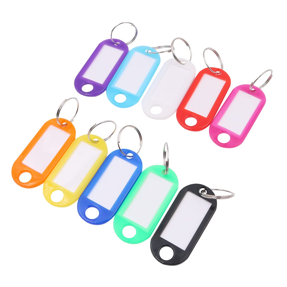 WANGCL 50 key fobs that can be written on with labels key fobs and key plates with ring for Home Office Pet ID Luggage Tag - Image 2