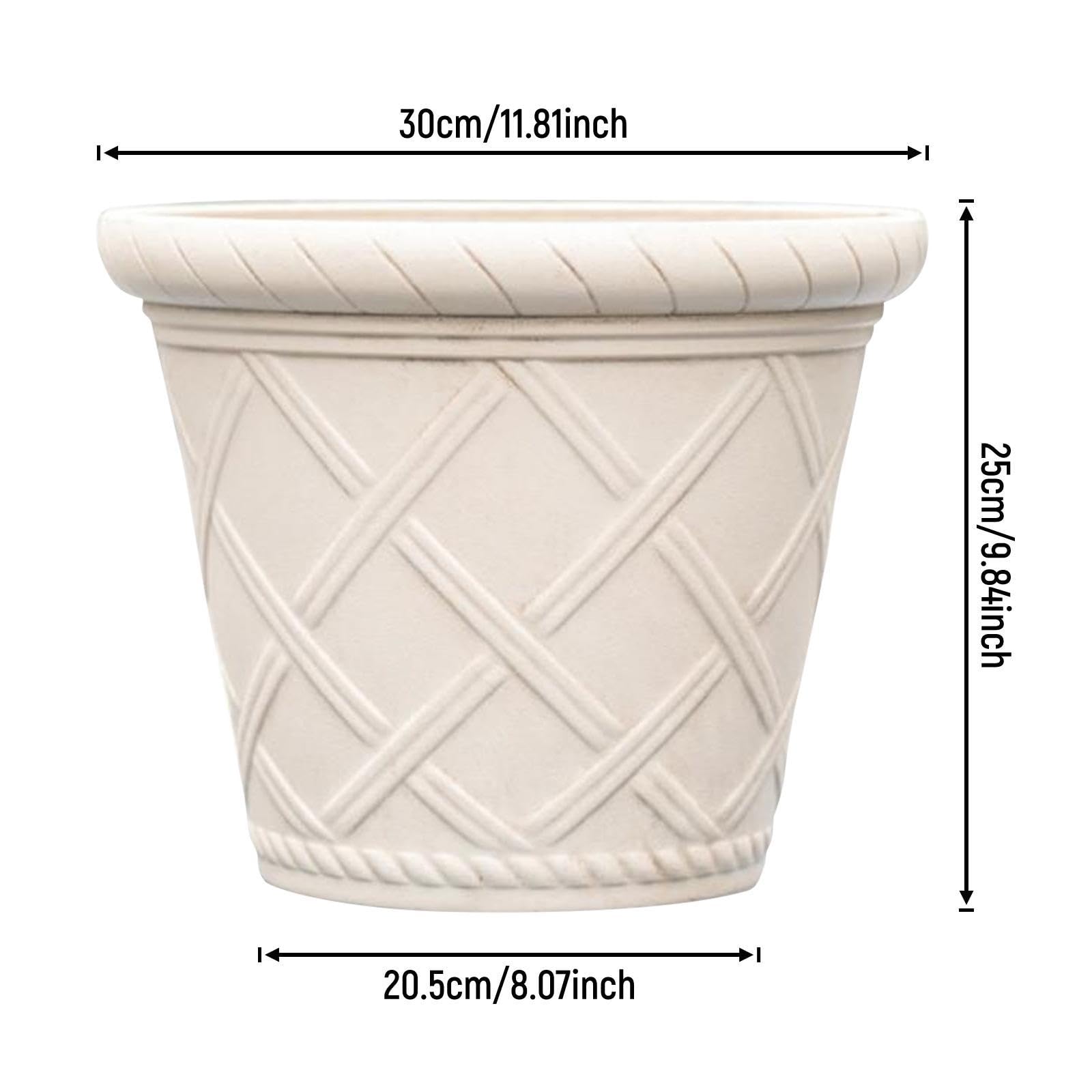 Vaso da Fiori Effetto con Foro per L'acqua, Adatto per Pothos E per Uso Interno Ed Esterno, 12 Pollici