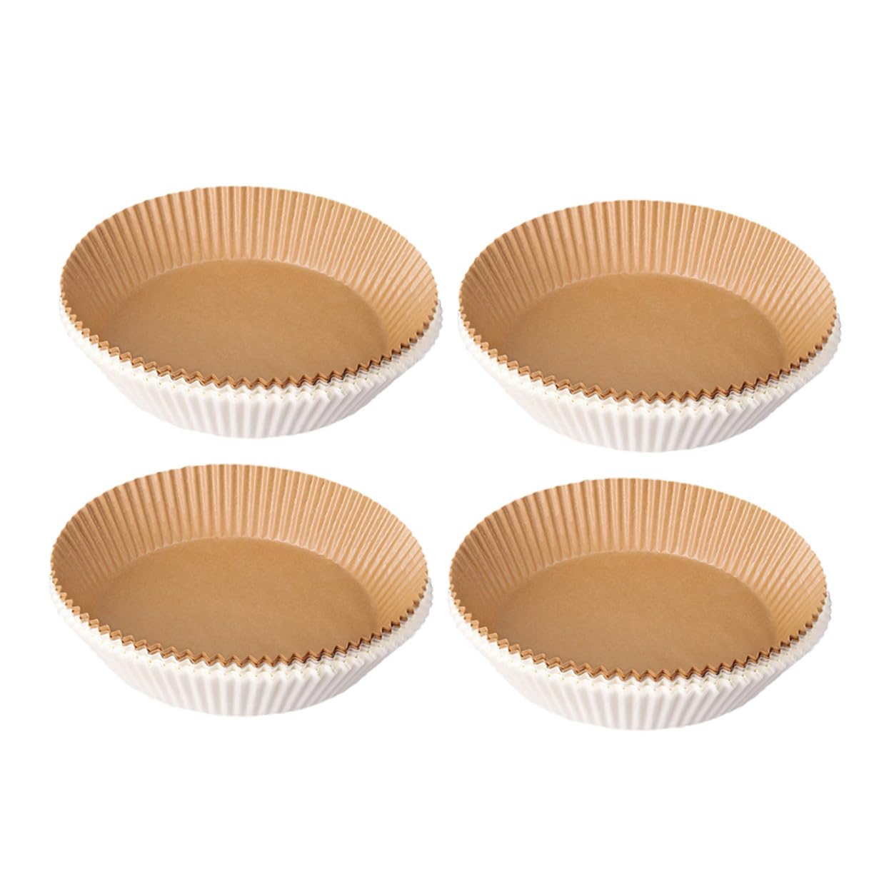 Air Fryer Paper and Round Oven 20 cm, Non-Stick Disposable Liner, Oil-Resistant Paper, Suitable for Baking Food, Mixed Pack 50 Units