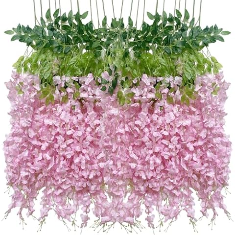 WONICE Artificial Wisteria Garland Cover