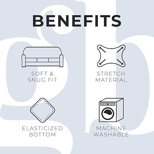 Miniatura 7 de Funda de sarga impresa Great Bay Home Funda elástica para sofá de una pieza. Funda de sofá sin tirantes para sala de estar. Funda de la colección