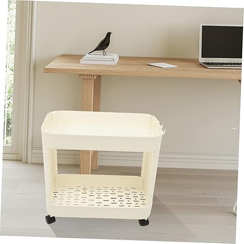 Miniatura 2 de Zerodeko Estante de almacenamiento móvil rodante, caja organizadora pequeña, estante de impresora para carros de escritorio para mesa, organizador