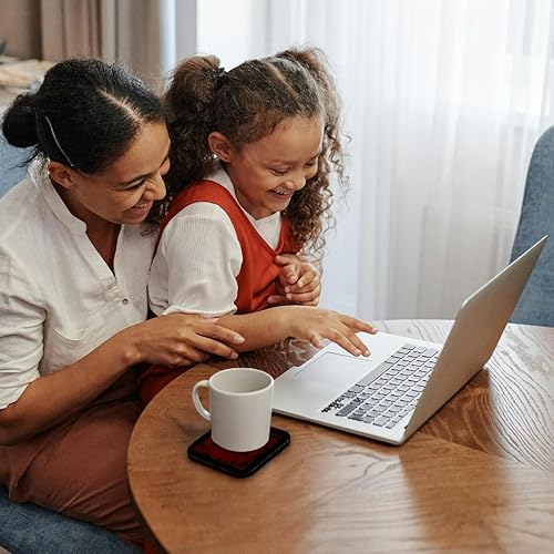 Miniatura 2 de 3dRose Saludos de año nuevo chino, rojo y negro, marco de hojas - posavasos suaves, juego de 4 (CST_220551_1)