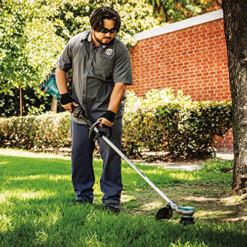 Makita XRU15PT1 Lithium-Ion Brushless Cordless (5.0Ah) 18V X2 (36V) LXT String Trimmer Kit with 4 Batteries, Teal