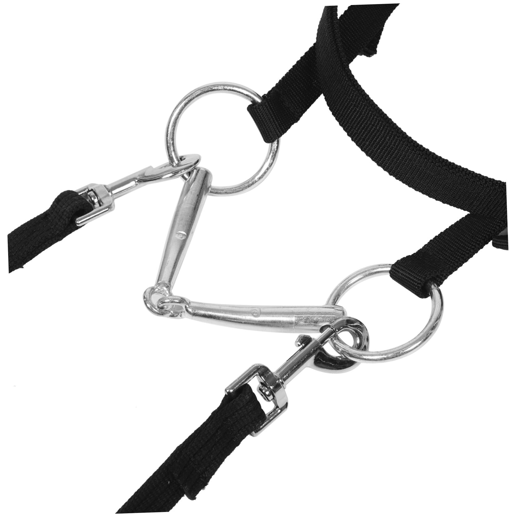 Cabestro de Cuerda para Caballos Grande de Nailon Negro | Entrenamiento y Equitación, Apto para Caballos de Tamaño Pequeño, Diseño Cómodo Antimordida