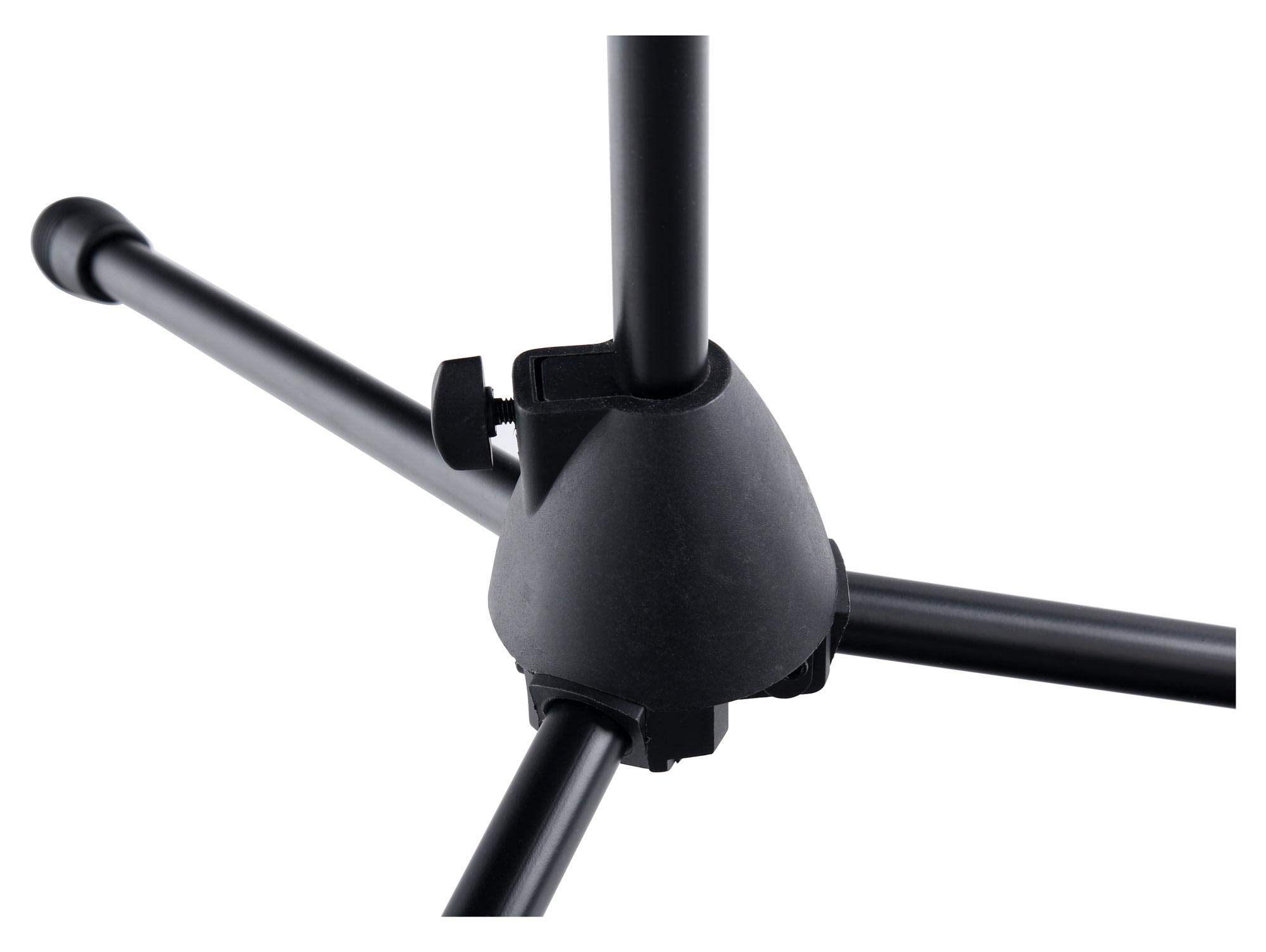 Pronomic MS-116 Pied Microphone avec Perche Trépied Stable Noir