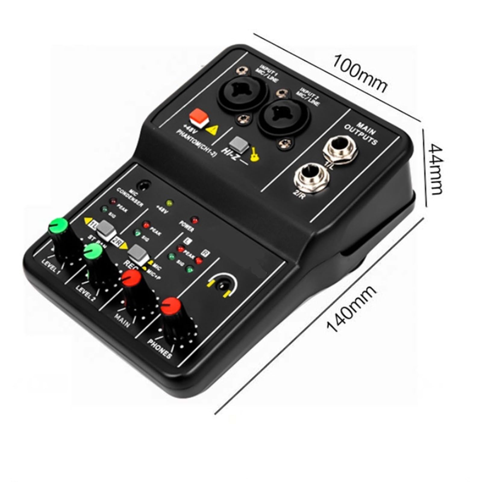 DJ Controller, Interfaccia for console mixer DJ a 2 canali, scheda portatile for trasmissione in diretta DJ