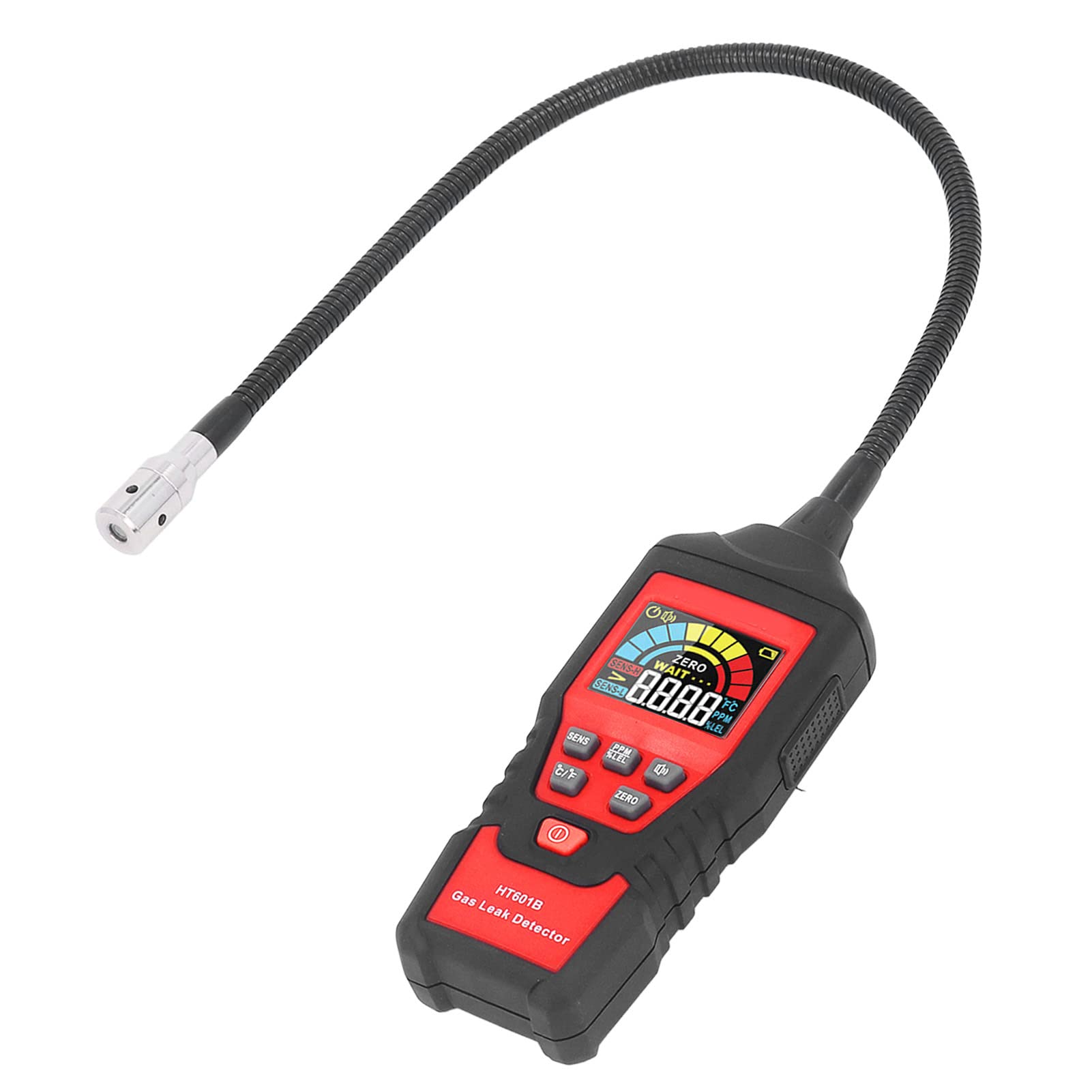 FTVOGUE Rilevatore di Perdite di Gas, Rilevatore di Gas Combustibile ABS con Display LCD, Allarme Sonoro e Luminoso, sensibilità Al Metano 50 PPM, Alimentato AAA per Uso Domestico in Cucina