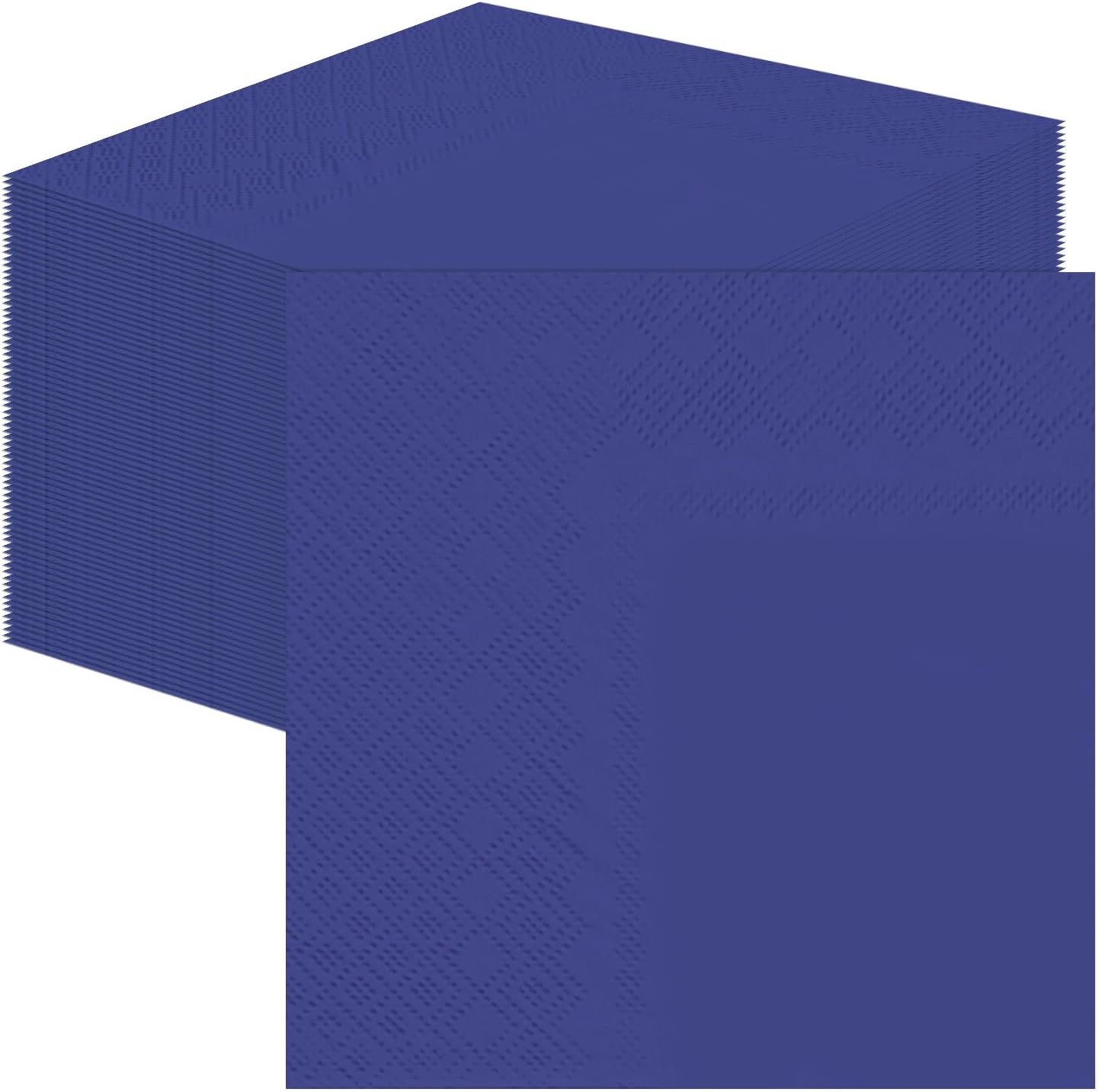 SietDESEO 50 Pieces Navy Blue Napkins Disposable 3-Ply Navy Blue Cocktail Napkins Paper Dinner Napkins for Birthday Baby Shower Wedding Graduation Party Beverage Napkin