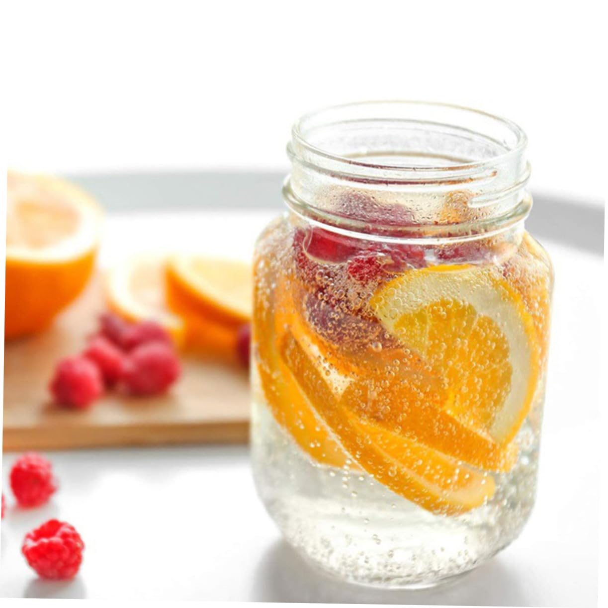 VALICLUD 6 Stück Teiliges Transparentes Glas Vorratsglas Rund Luftdicht Verschließbar Vielseitig für Marmelade Honig Tee Trockenfrüchte Hygienisch und Praktisch für Küche und Haushalt
