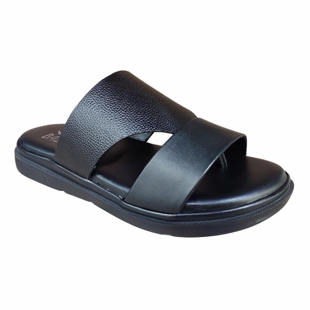 Black Genuine Leather Sandals for Men (sb-9453-black-6-$P)-image-30