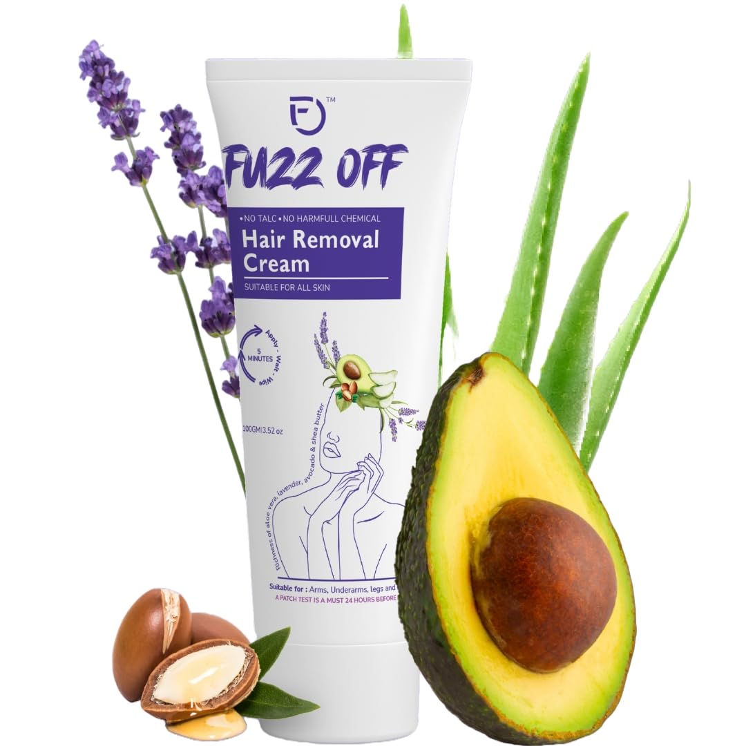 Fuzz off Hair Removal Cream for Women Dermatologically Tested 100g | Suitable for all Skin with goodness of aloevera & Shea Butter | For Hands, Underarms, Legs & Bikini Line | Paraben & Harmful chemical free (B0D6GCDV2Y) Amazon Price History, Amazon Price Tracker