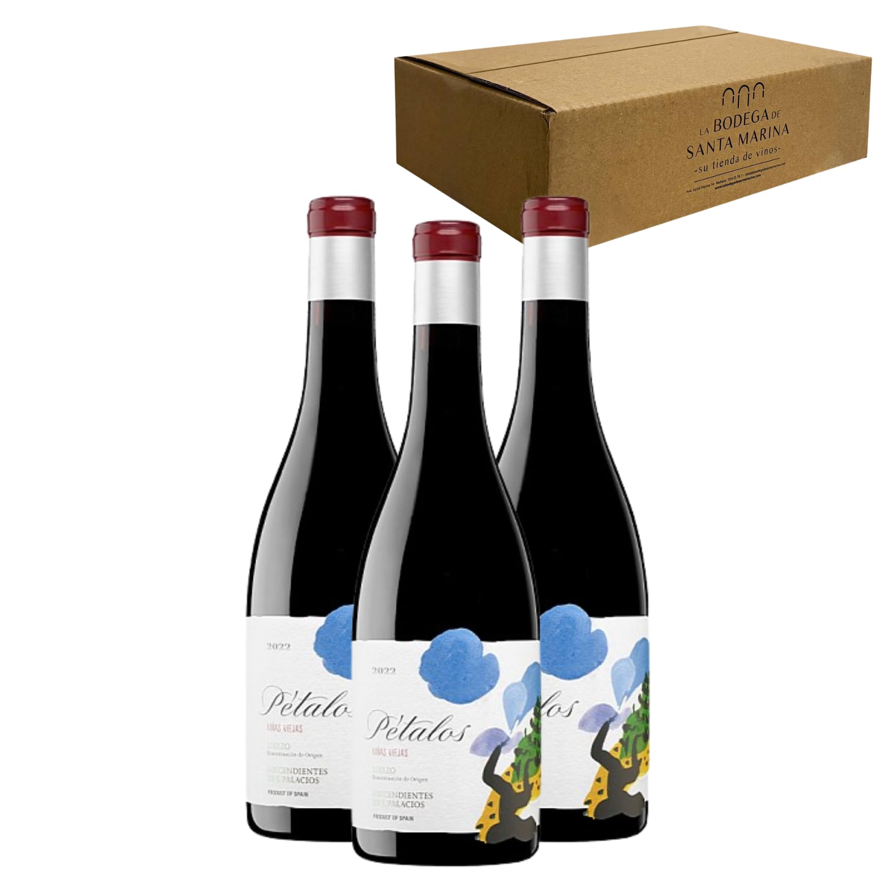 Pétalos del Bierzo - Ideal para Maridar con Carne y Comida Mediterránea - Pack 3 Botellas 75cl