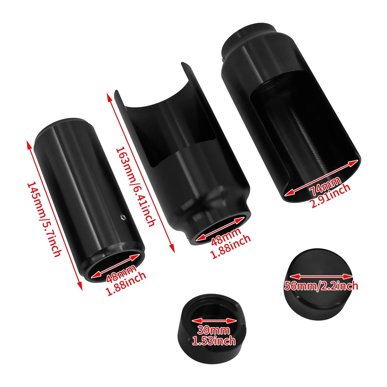Forcella Anteriore In Gomm Kit di copertura forcella anteriore superiore e inferiore per moto, set tappi per tubi adatti per Harley Softail Breakout FXBR FXBRS 2018-2022 Protezioni forcella