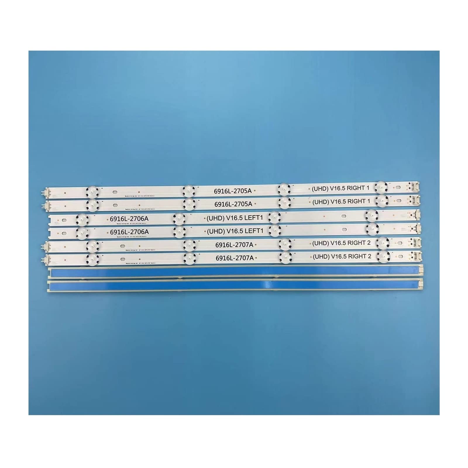 8 Stück LED-Hintergrundbeleuchtungsstreifen Passend For LG 49LH570V 49LH5100 49LJ510M 49UH610V 49LH570 49LH590V 49UH603V 49UH620V 49LW340C 49LW340H LED-Hintergrundbeleuchtungsstreifen