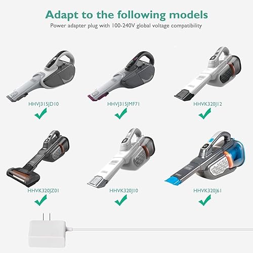 Miniatura 3 de Lnauy Cargador compatible con Black and Decker HHVJ315JD10  HHVJ315JMF71  HHVK320J61  HHVK320J10  HHVK320JZ01 Dustbuster Smartech aspiradora de mano