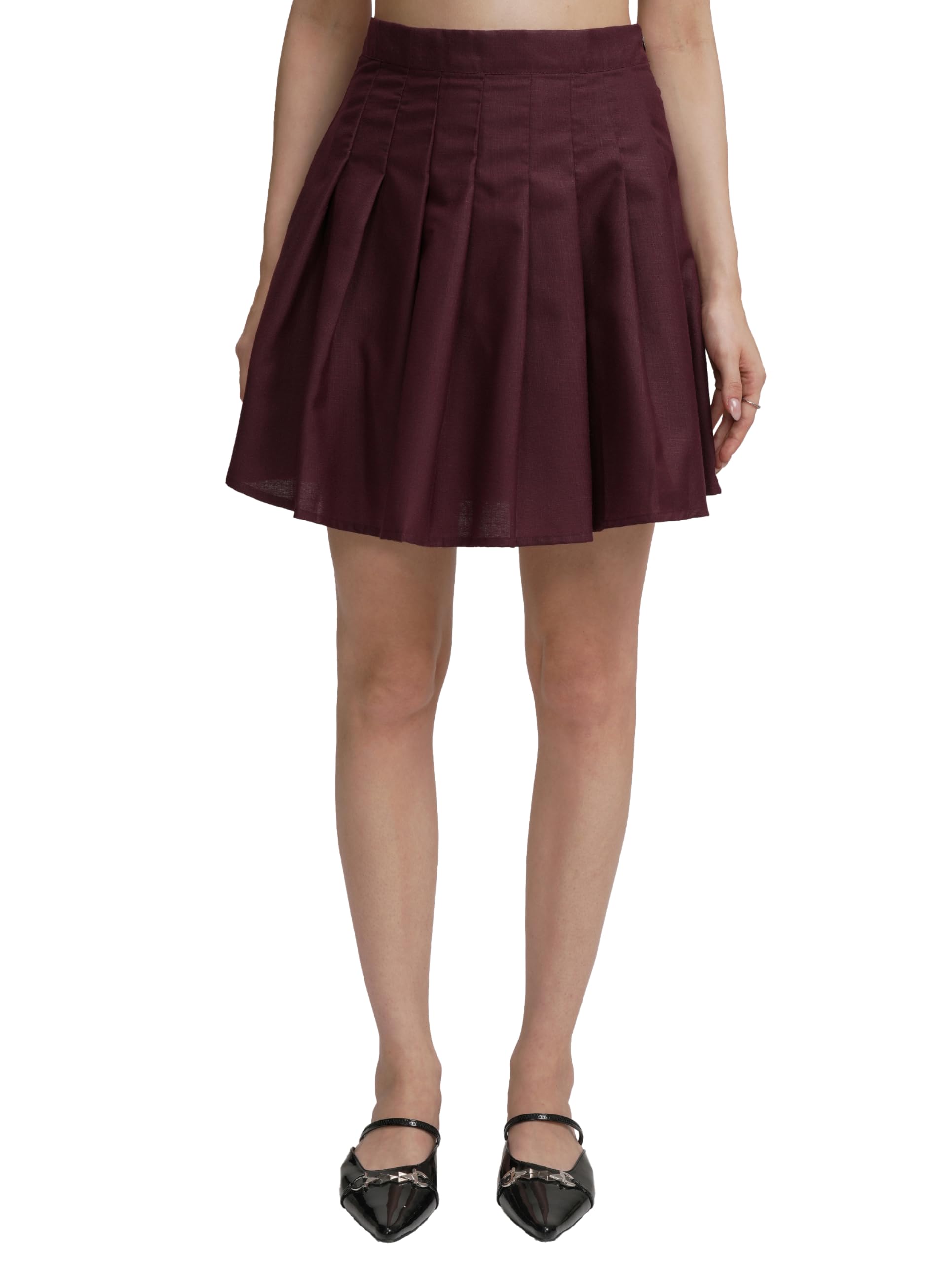 tokyo talkies Women's Regular Fit A-Line Skirts | Women Casual Skirts-picture-12