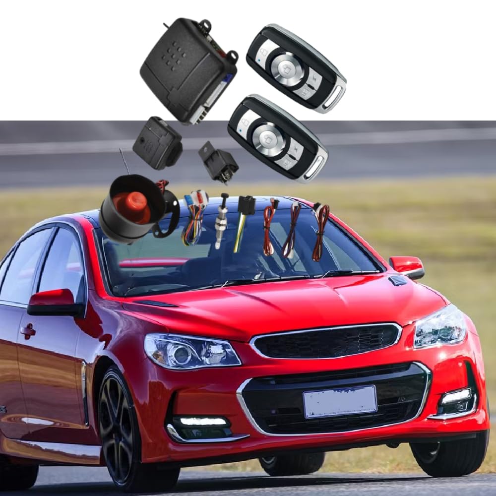 Riloer Kit de système d'entrée sans clé de voiture avec 2 télécommandes Contrôle sans effort Compatible avec tout véhicule équipé de systèmes de verrouillage centralisé nécessitant un verrouillage