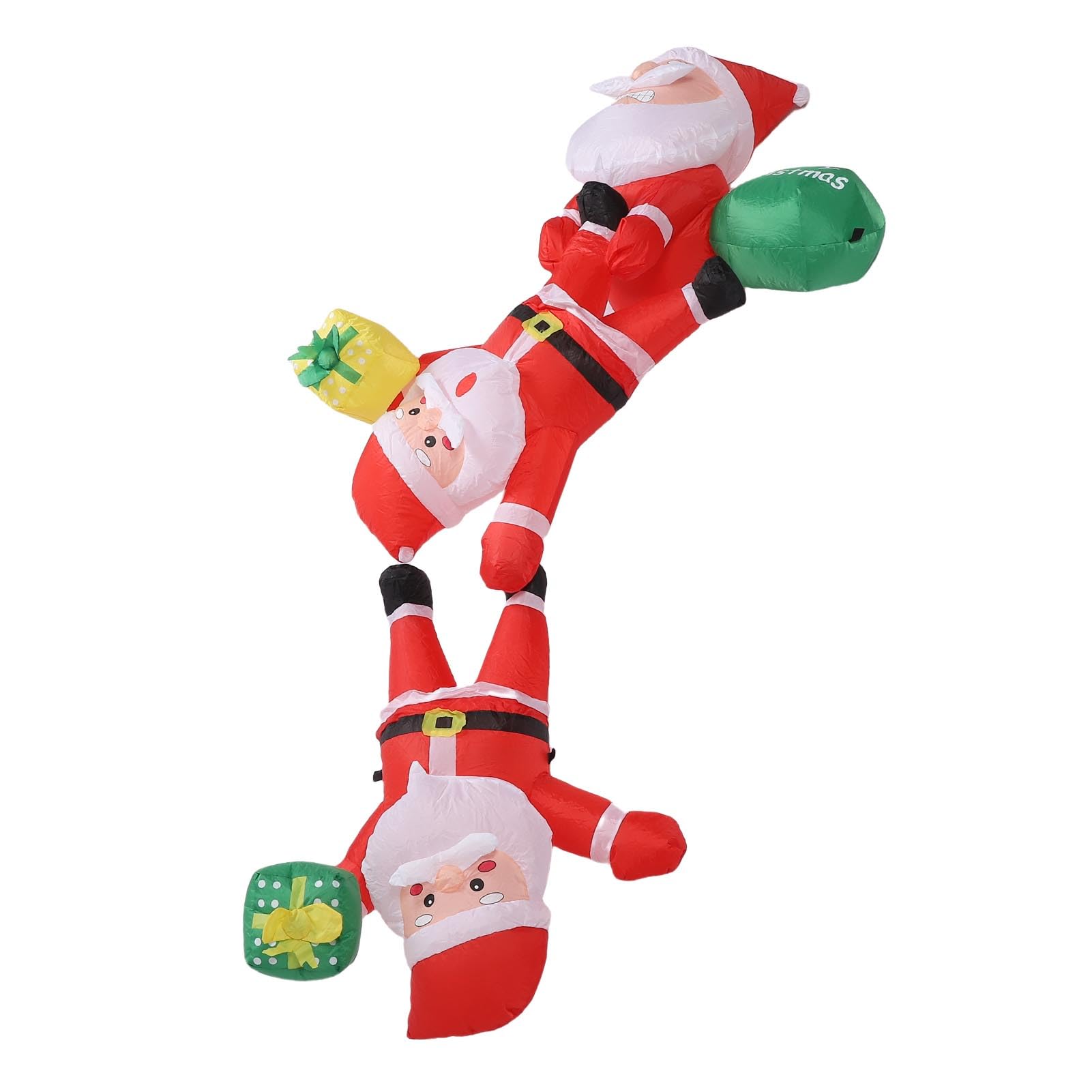 ZJchao Père Noël Gonflable, Polyester 210T Imperméable de 8,2 Pieds avec Lumière LED Super Brillante et Ventilateur intégré, pour Décoration de Fête de Vacances en Plein Air (Prise UE 220-240v)