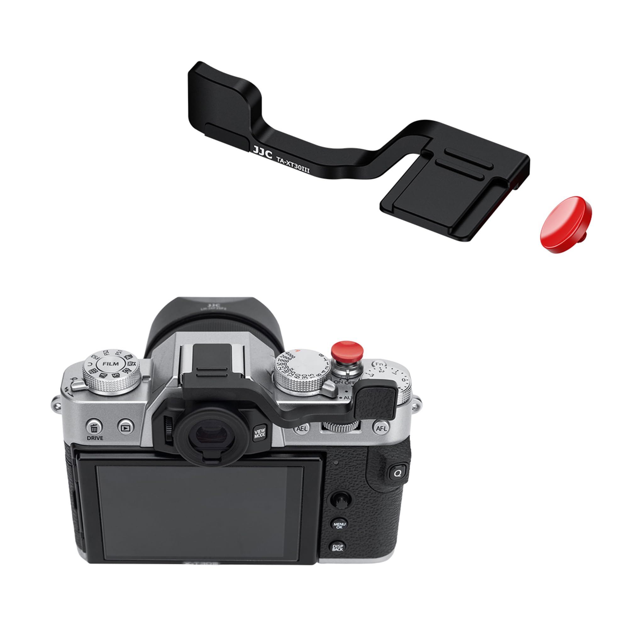 JJC Poignée en métal pour Appareil Photo Fujifilm X-T30III X-T30II X-T30 X-T20 X-T10, Support de Pouce amélioré pour Prise de Vue à Une Main