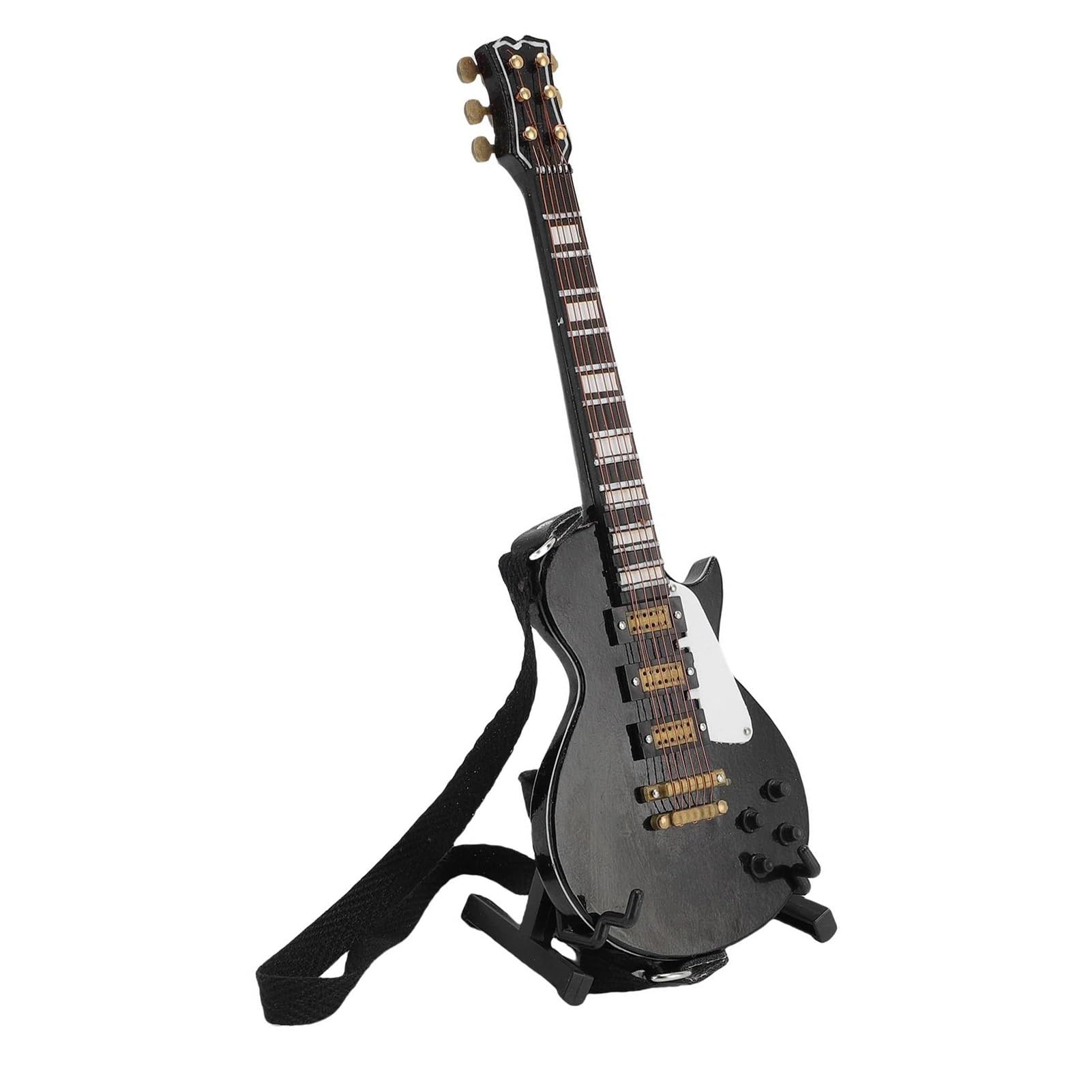 Ozdoby na instrumenty muzyczne Miniaturowa gitara ze stojakiem i futerałem ozdoba instrumentu muzycznego