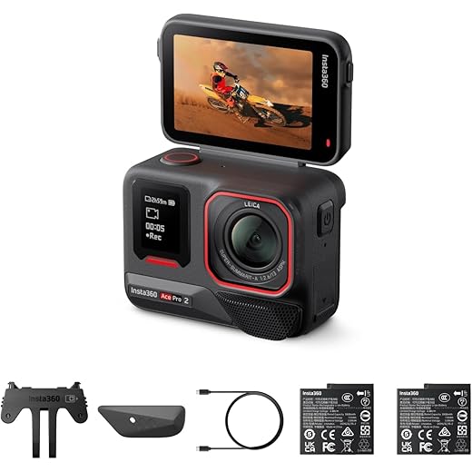 Camera de Ação Insta 360 Ace Pro 2 8k com 2 Baterias
