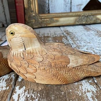 Amazon.co.jp: 70-80s ヴィンテージ竹皮 鴨 デコイバンブー かも