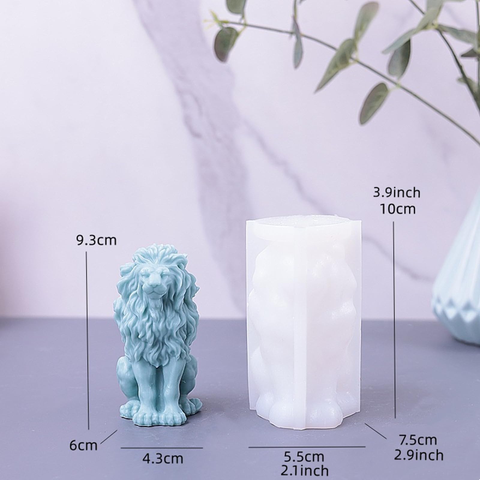 Produktbild von Silikonform „Hängende Blätter“ Für Kerzen, Seife, Schokolade & Mehr – 6x10,5 Cm, Hitzebeständig, Einfach Zu Entformen