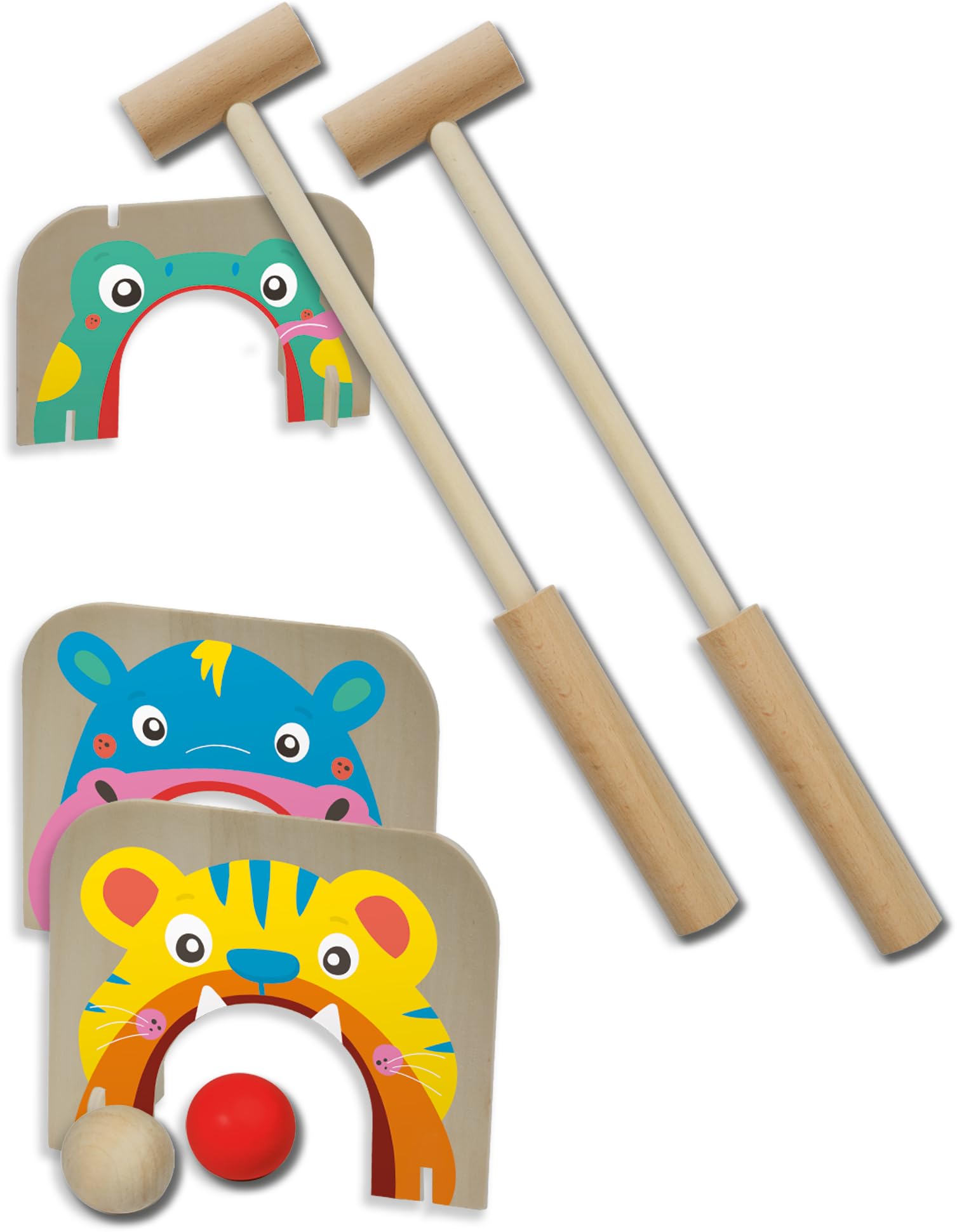 SES Creative Croquet and Bean Bag Toss | Jeu d'extérieur | Adresse | 2 en 1 | pour Les Enfants | Plusieurs Couleurs