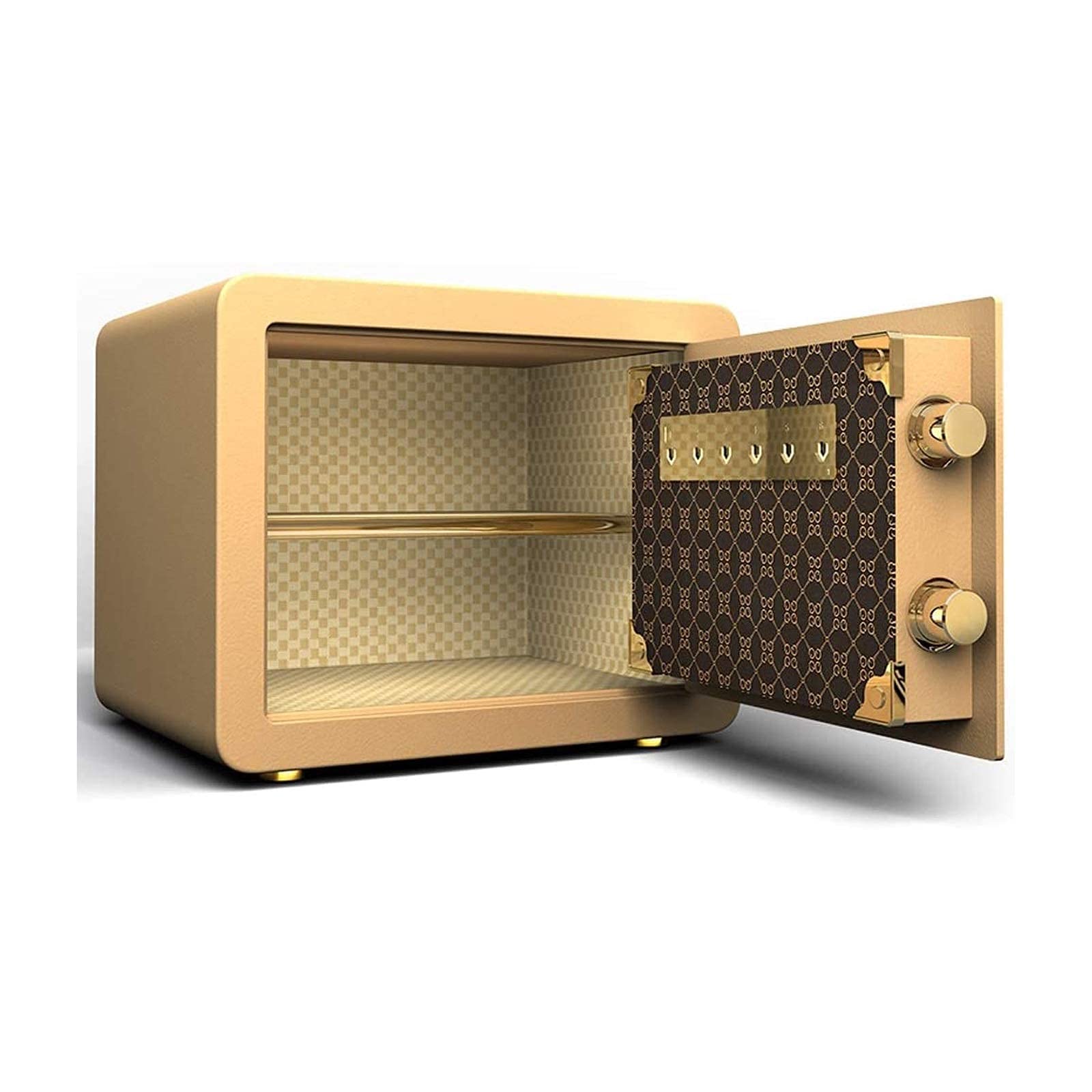 Caja fuerte de alta seguridad ignífuga e impermeable con huellas dactilares y doble bloqueo, caja fuerte electrónica de acero digital para almacenamiento en el hogar de objetos de valor en efectivo y