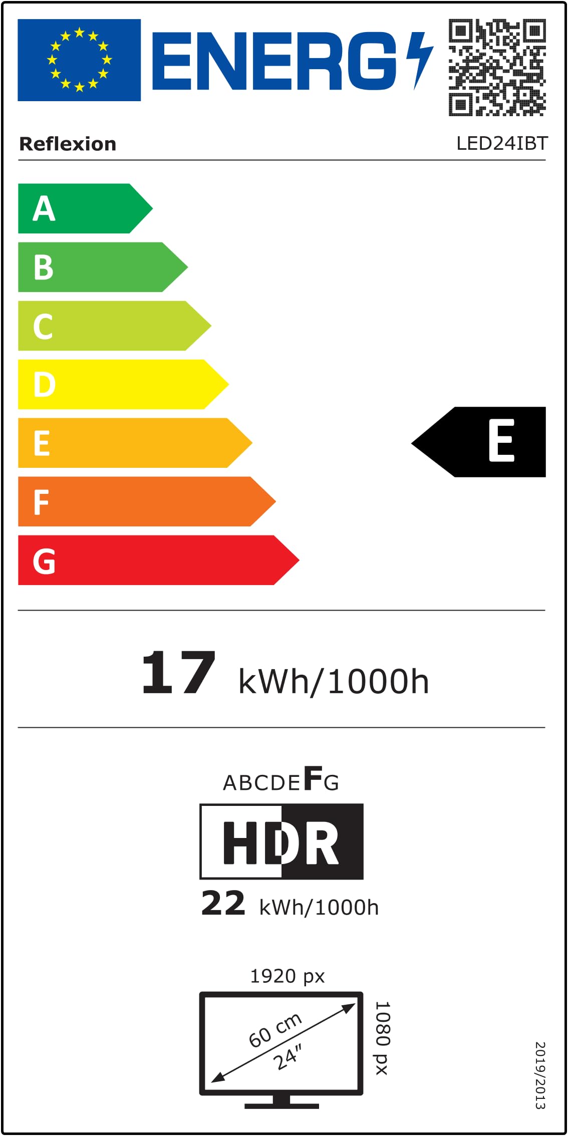 Reflexion LED24iBT Smart TV 24 Pouces avec Barre de Son, Full HD, Wi-FI, Bluetooth, HDMI, USB, CI+, Adaptateur de Voiture 12 V, idéal pour Camping-Cars, caravanes, campeurs et Bateaux - Télécommande