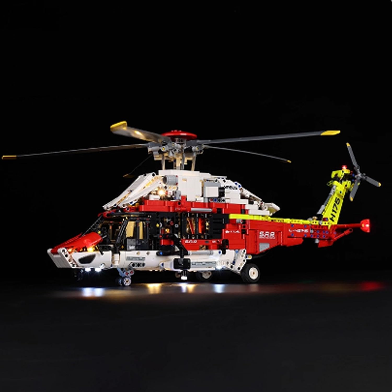 LED Lighting Kit Compatible with Lego 42145 Rescue Helicopter Series LED Light Set (Model Kit Not Included - Lighting Components Only) (Remote Control Version)