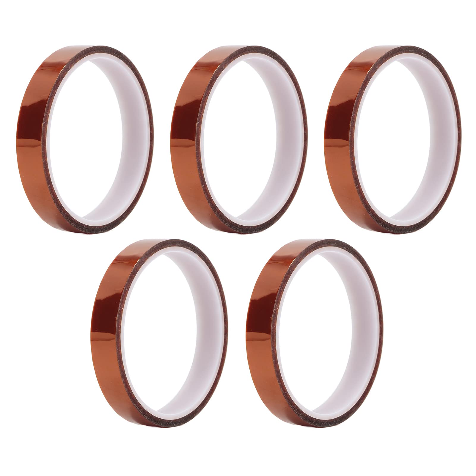 5 unidades de cinta para altas temperaturas, cinta térmica aislante resistente al calor para electrónica, cinta de transferencia de calor de poliimida sin residuos para soldadura (30mm)