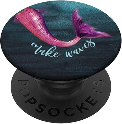 Amazon Com Popsocket De Sirena Para Hacer Olas Sirena Popsockets Para Ninas Popsockets Agarre Y Soporte Para Telefonos Y Tabletas Negro olas sirena popsockets