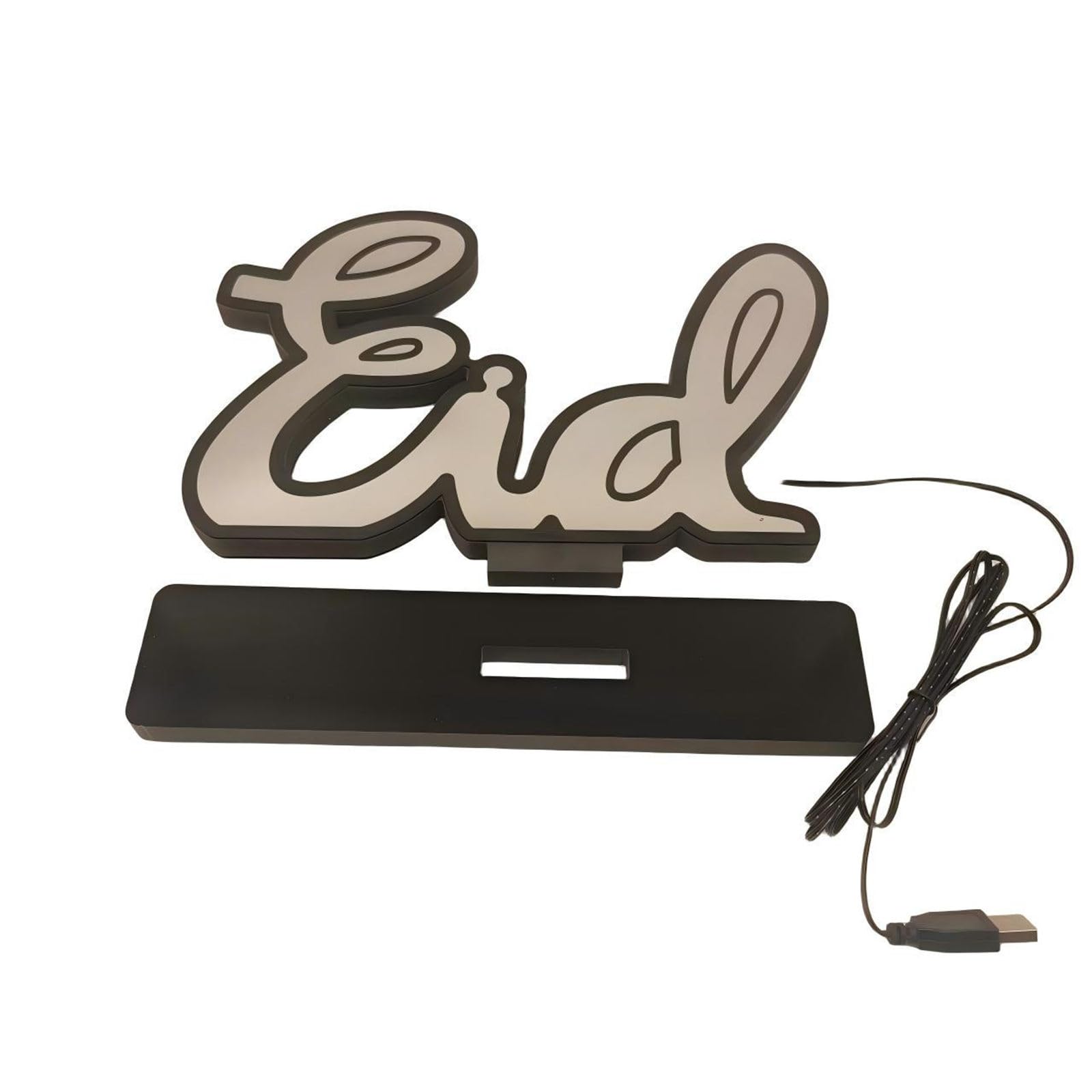 Kaeltsyn Exquisite Holiday Lamp Eid Letter Shape Religious Community Decorative Light Suitable for Party Tabletop Displaying Holiday Mood Lighting