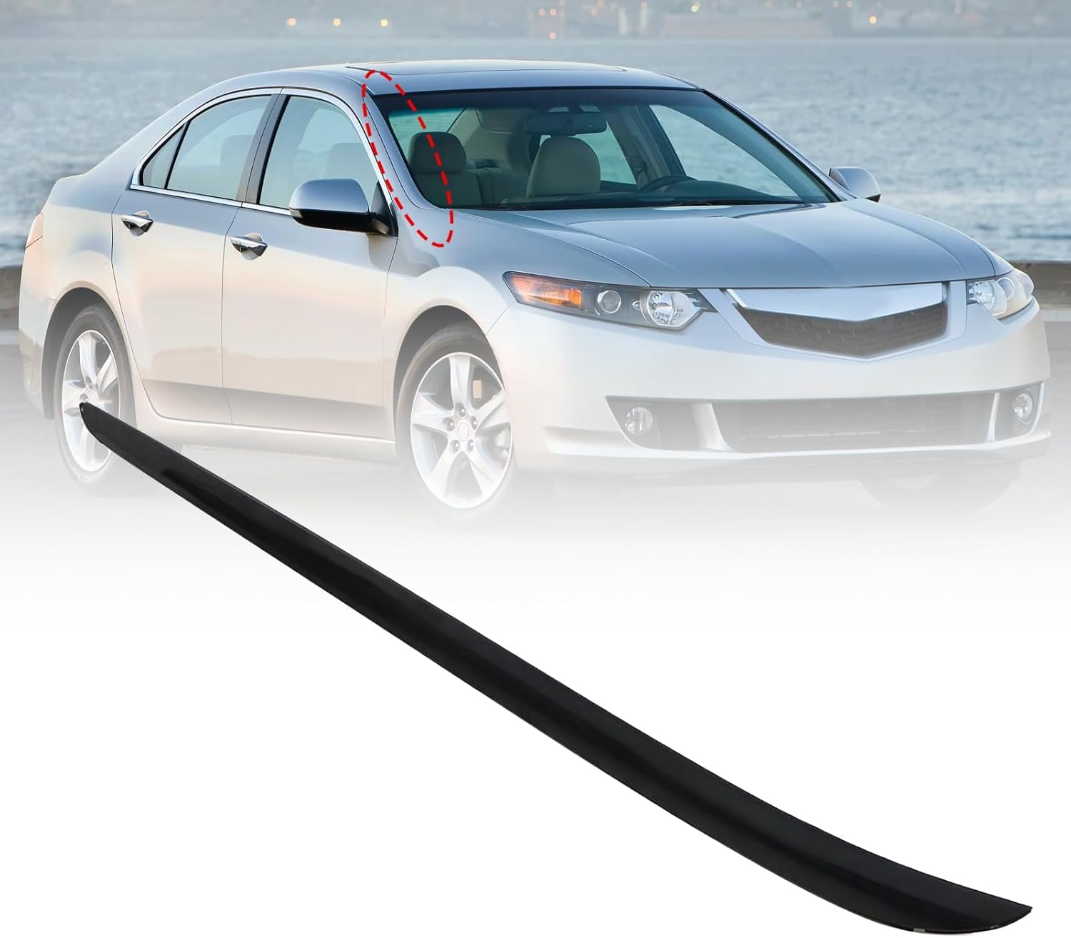 Priprilod Front Right Passenger Side Windshield Molding Trim Compatible with Acura TSX 2009 2010 2011 2012 2013 2014#73152-TL2-305