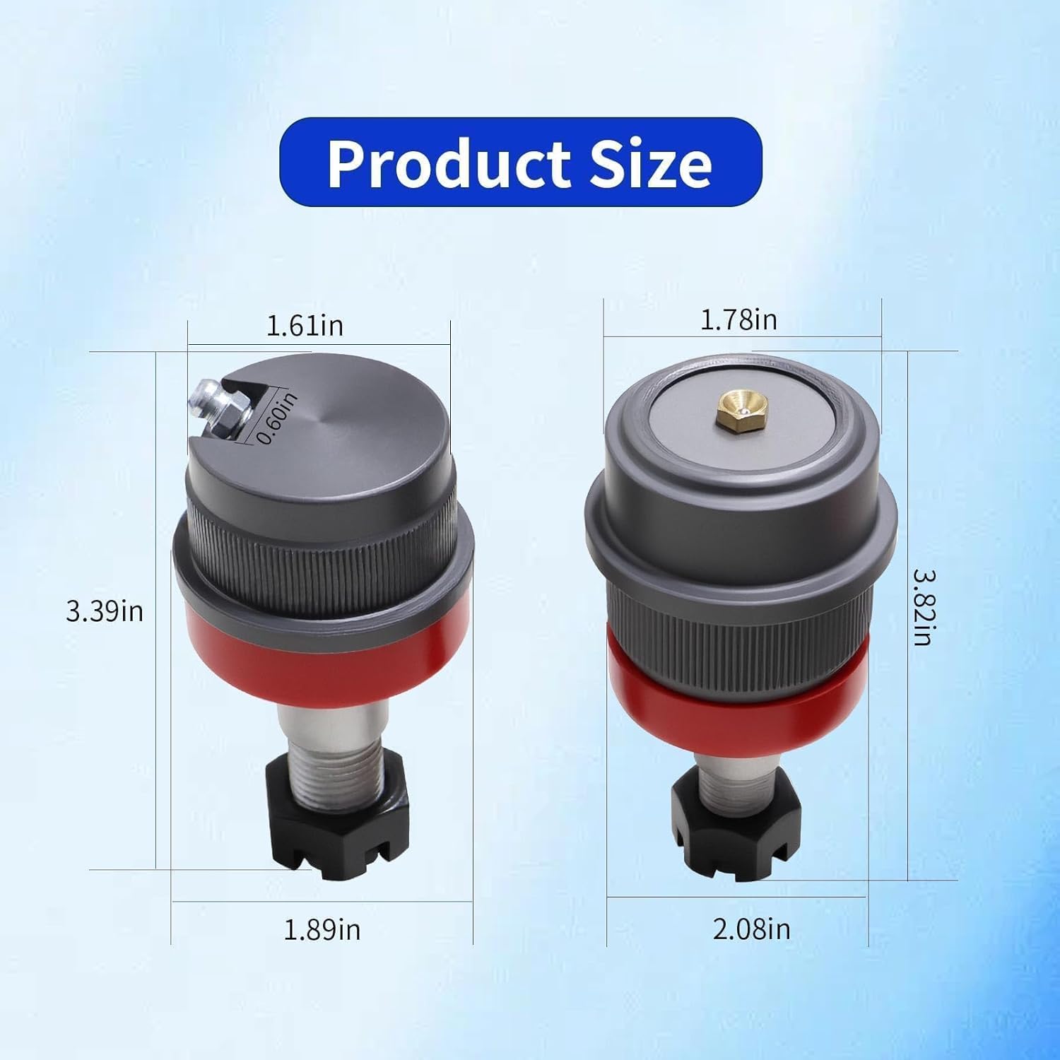 Heavy-Duty Ball Joint Kit 2 Upper & 2 Lower, Premium Replacement for 1984-2006 Jeep Wrangler YJ/TJ/LJ/Rubicon, Cherokee XJ, Grand Cherokee ZJ, Comanche MJ, Fits Dana 30/44 Axles