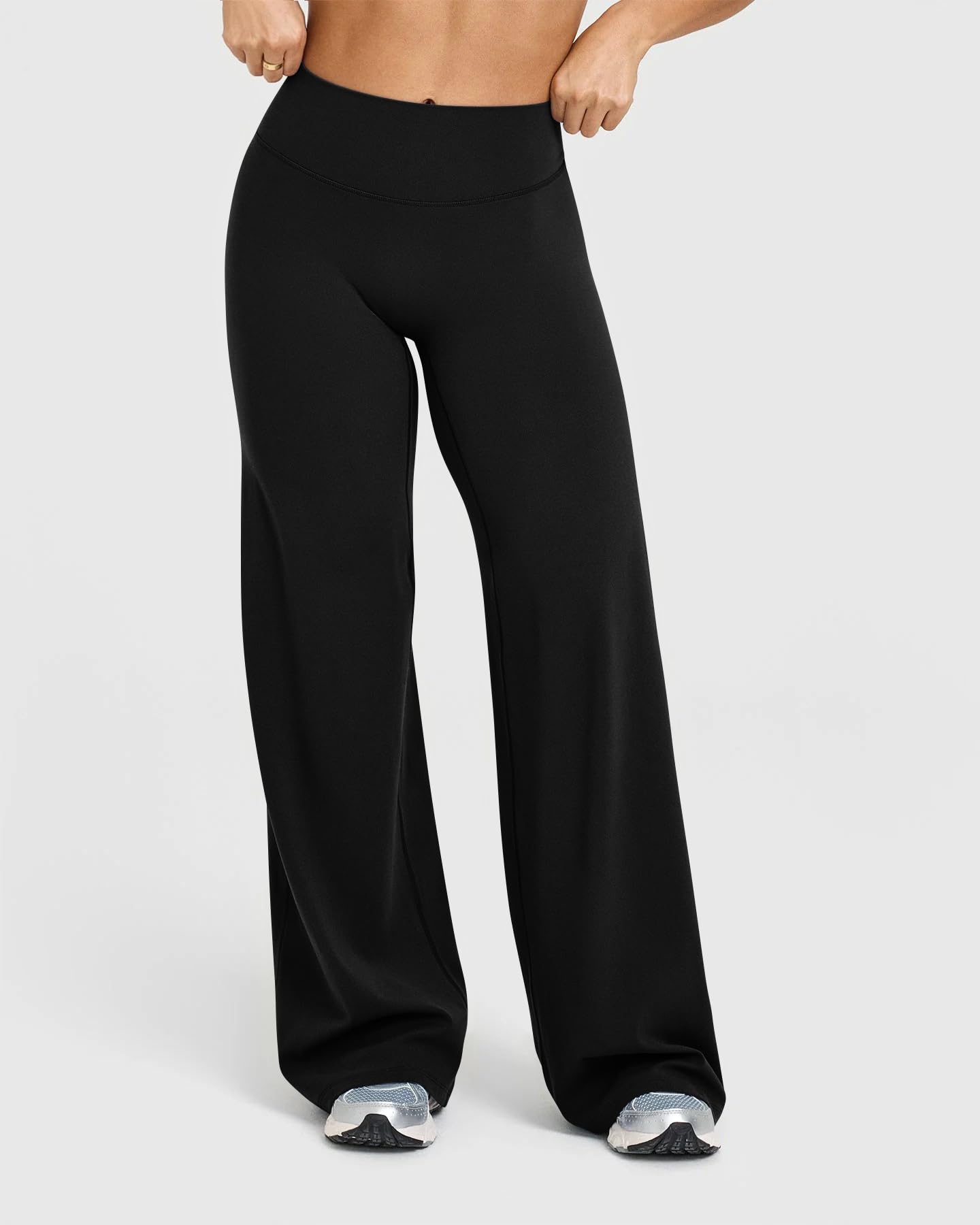 OQQ Yoga Pants Women High Waist Stretch Casual Soft Straight Leg Bottoms
