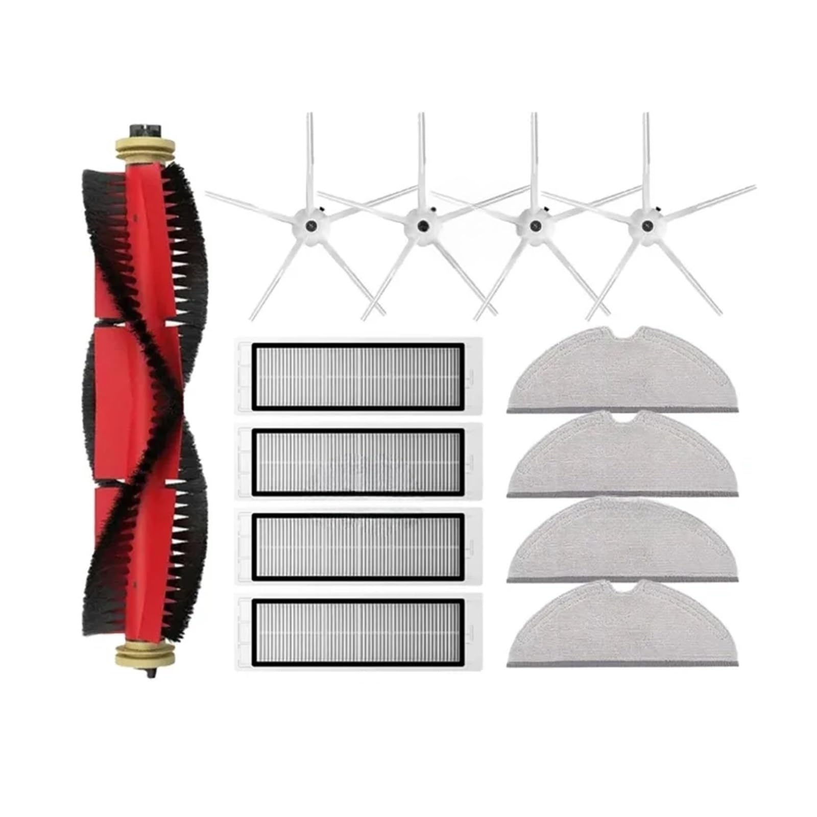 PORRSYDCD Roller Side Brush Filter Mop Accessories，Compatible With Roborock S5, S5 Max, S6 MaxV, S6 Pure, E4, E5, S51, S52, S55 Parts(Set A)