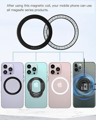 Miniatura 5 de Mindsky Innovador anillo magnético avanzado resistente al frío y al calor, no se oxida, no se raya (40 imanes pequeños en el interior), compatible