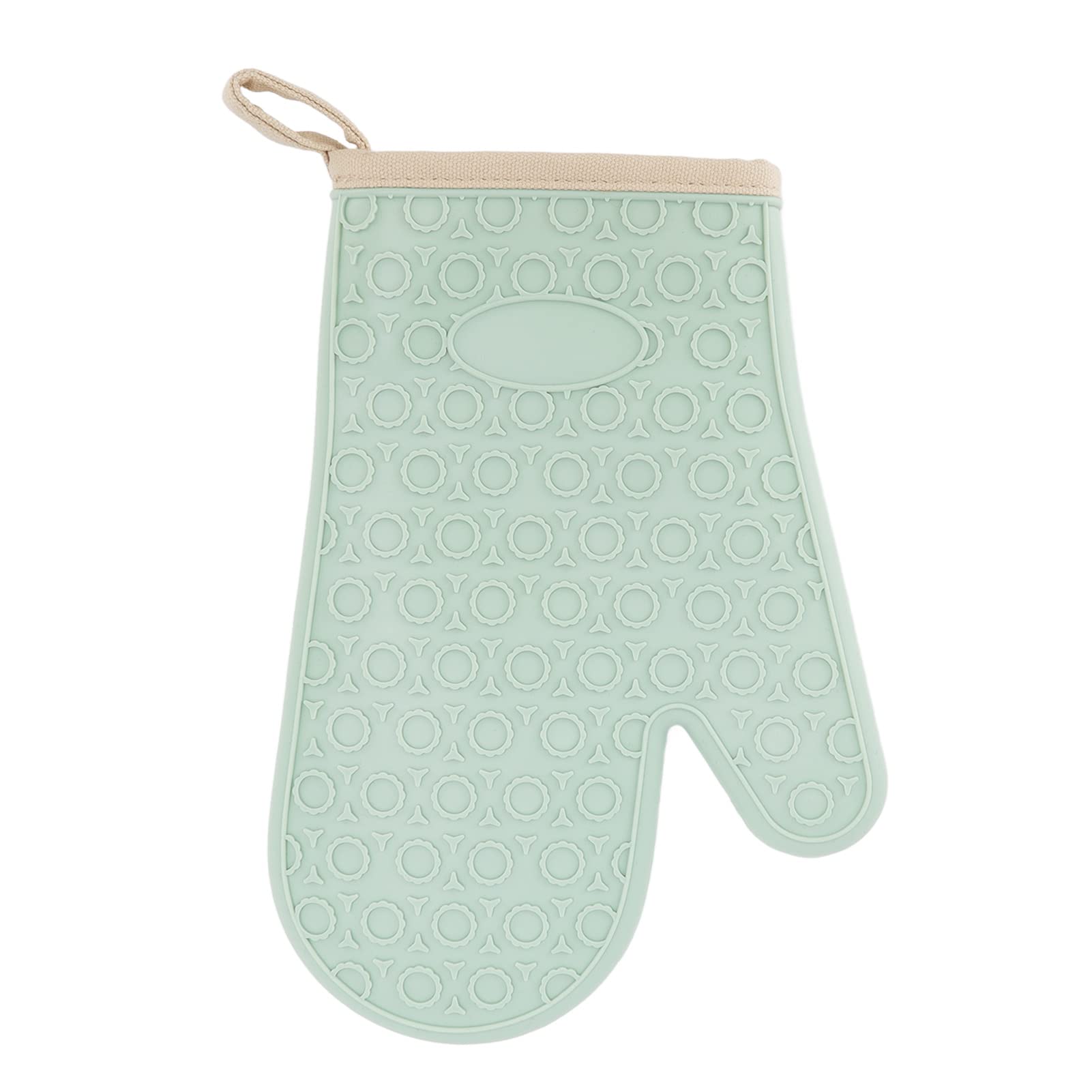 Ejoyous Guanto da Forno in Silicone, Impermeabile, Resistente Al Calore, con Fodera in Cotone, Guanto da Antiscivolo, per Contenere Pentole Calde, Piatti, Utensili Durante la cottura. (GREEN)