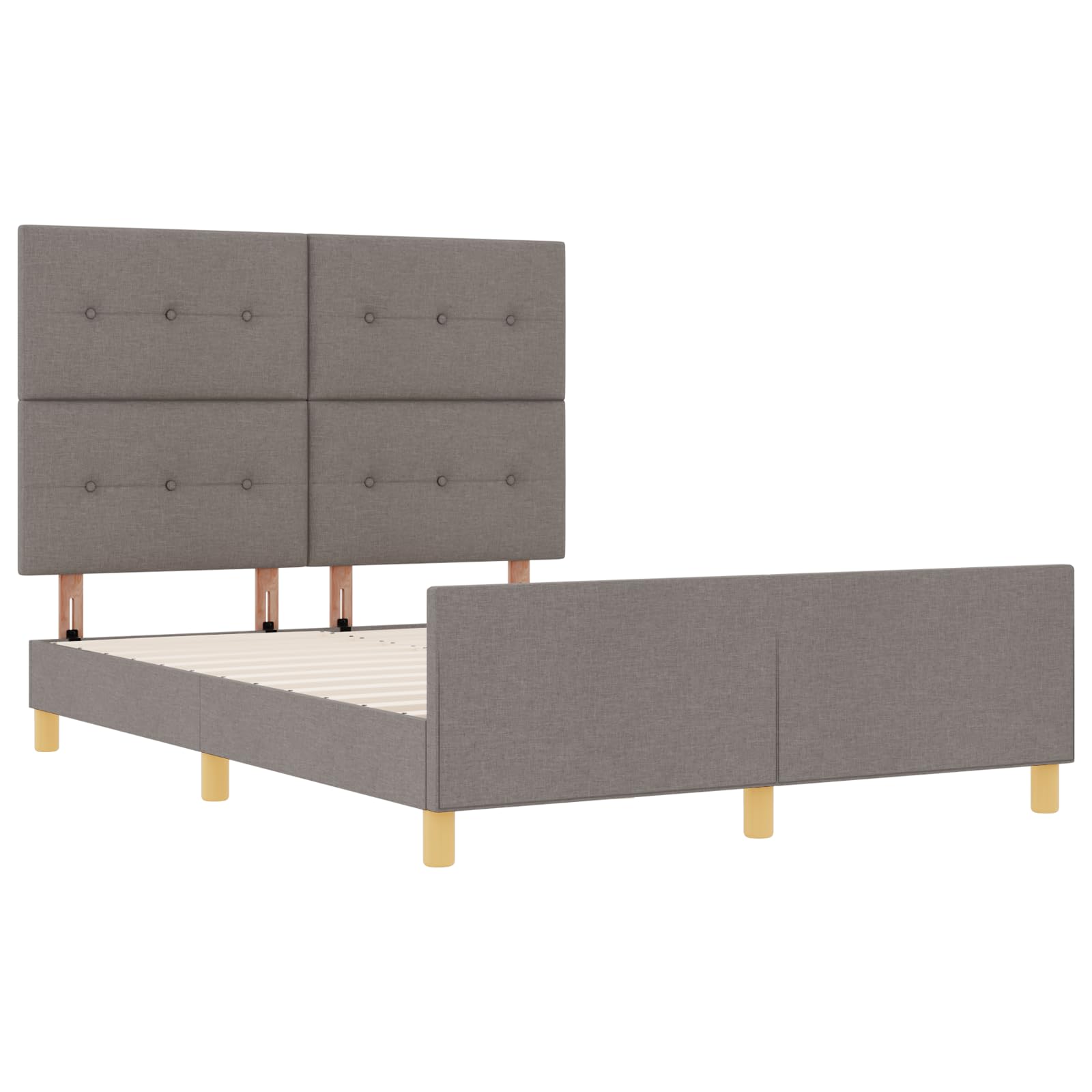 Telaio letto 160 x 200 cm, imbottito, robusto telaio in legno con testiera, mobili per camera da letto