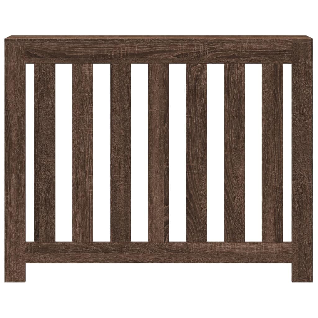 vidaXL Heizkörperverkleidung, Heizungsverkleidung Modernes Latten-Design, Heizkörperabdeckung für Wohnzimmer, Heizungsabdeckung, Braun Eichen-Optik Holzwerkstoff