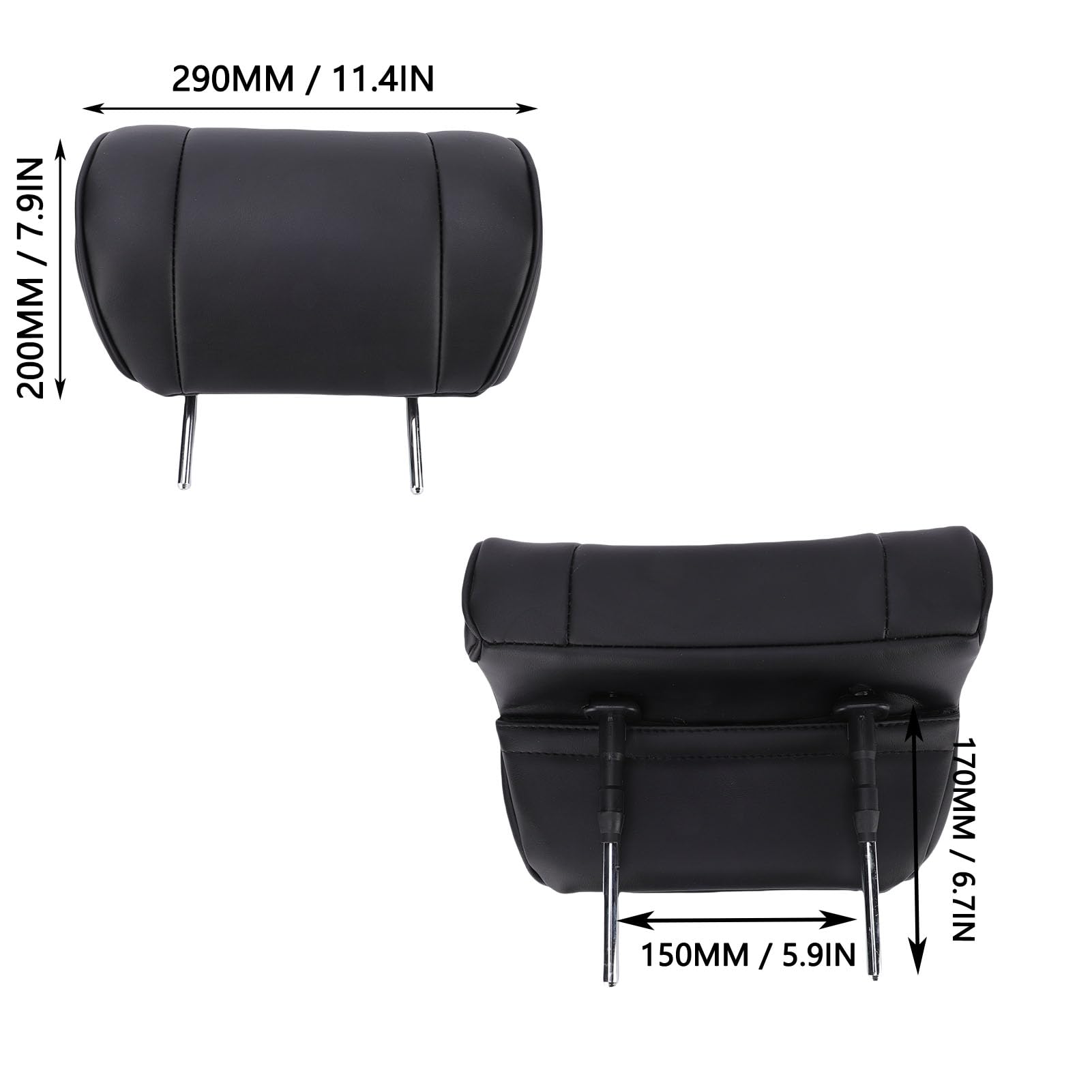 Fockety Appui-tête de Siège de Voiture, Oreiller Ergonomique en Mousse à Mémoire de Forme pour la Conduite avec un Espacement des Tiges de 150 Mm, Oreiller Confortable pour Voitures