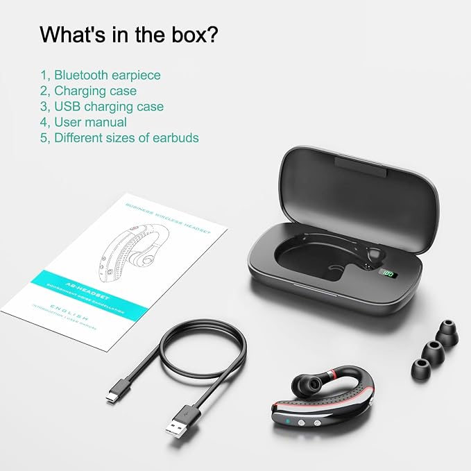 Auriculares inalámbricos Bluetooth con estuche de carga de 500mAh miniatura 6