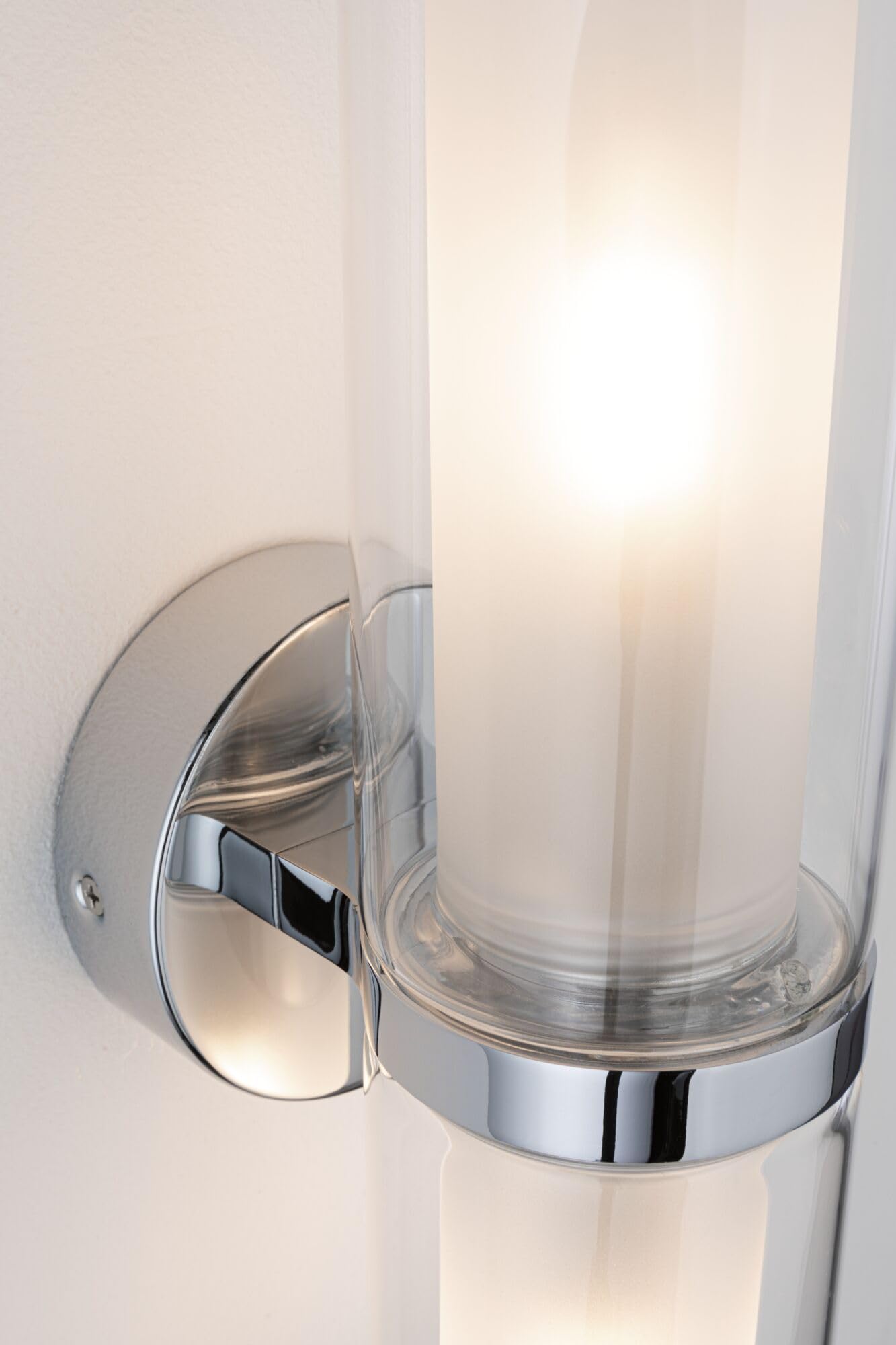 Paulmann 71077 Aplique Selection Bathroom Luena IP44 E14 230V máx. 2x20W regulable cromo, cristal, luminaria de baño, luminaria de baño de dos llamas