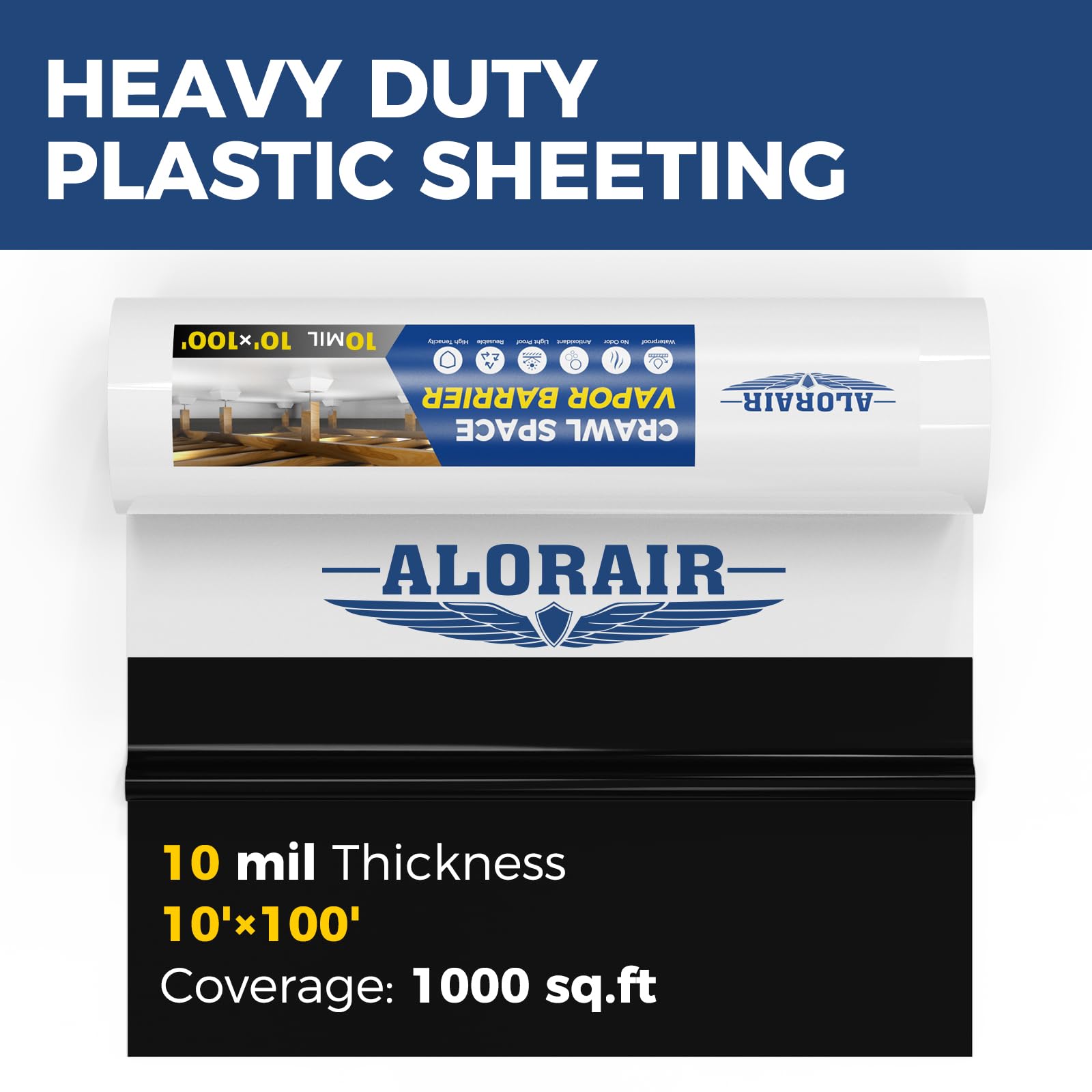 Crawl Space Vapor Barrier - ALORAIR 10 Mil -3