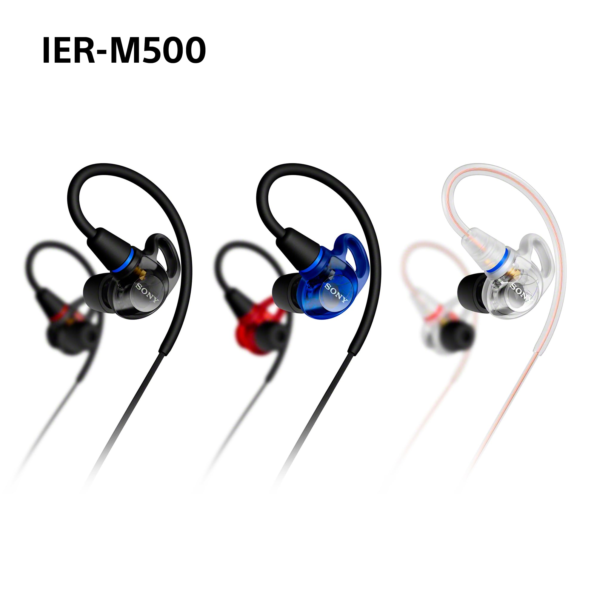 Cuffie intrauricolari con cavo Sony IER-M500 Pro | Auricolari IEM ad alta risoluzione con cavo, isolamento acustico ideali per musicisti, artisti e uso in studio - Nero