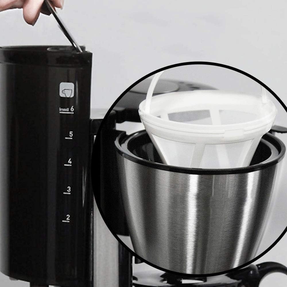 Coffee Machine Coffee Machine, Filter Coffee Machine,0.65L Capacity Coffee Maker Producing Up to 6 Cups,Anti-Drip Function,Boil-Dry Protection,680W,Reusable,Washable Filt